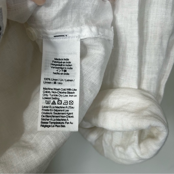 J. Crew White Linen Button Down Shirt - Picture 6 of 6